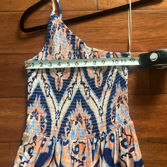 MOON RIVER Women's One Shoulder Smocked Shirred Dress Size Medium - Picture 8 of 10